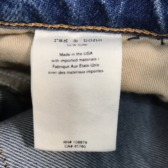 NWT Rag & Bone Nina High-Rise Ankle Cigarette jeans in gypsum - Picture 14 of 17